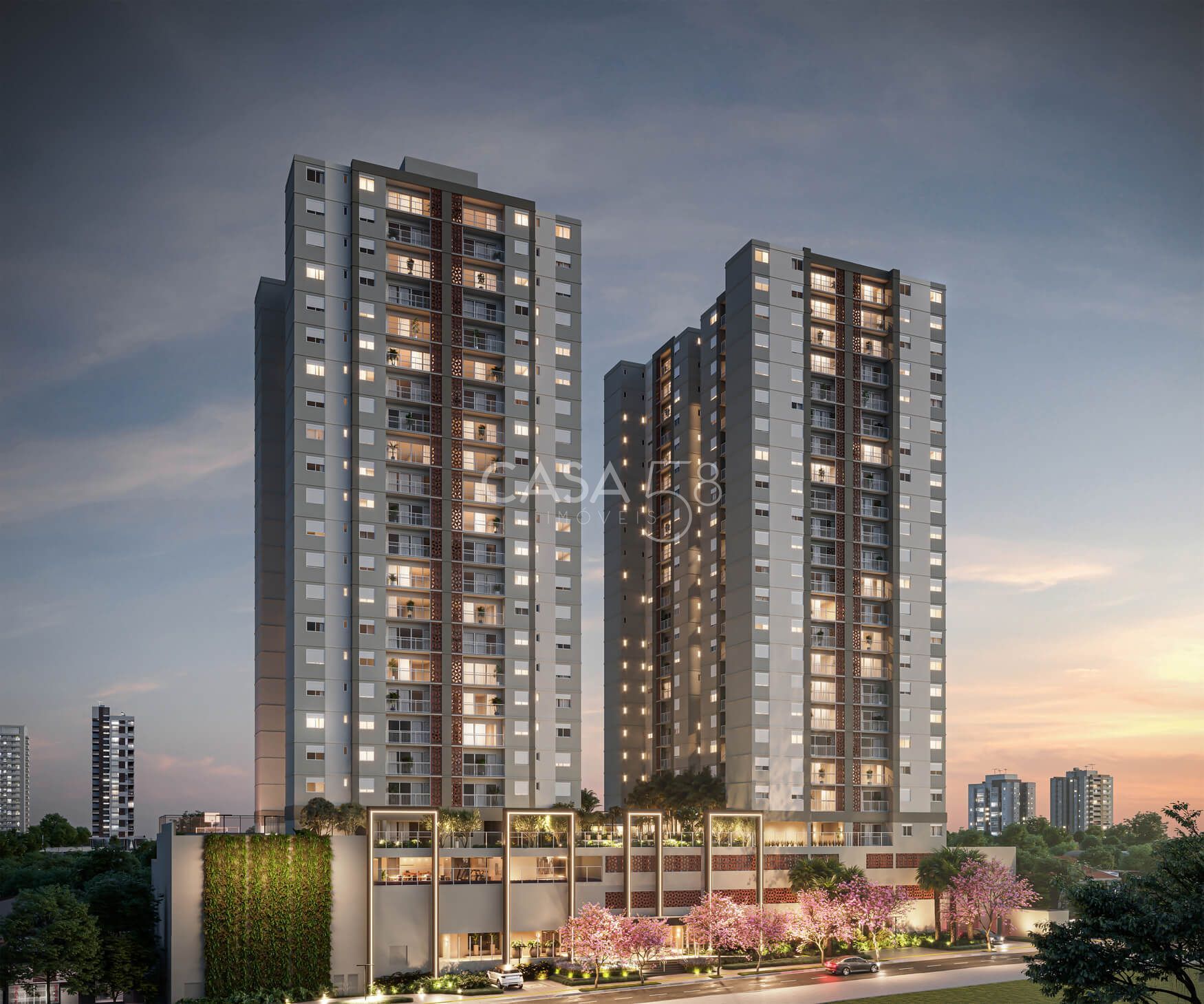 Apartamento à venda no EBM Wish 37 – 2 suítes, 75m², com closet e lavabo