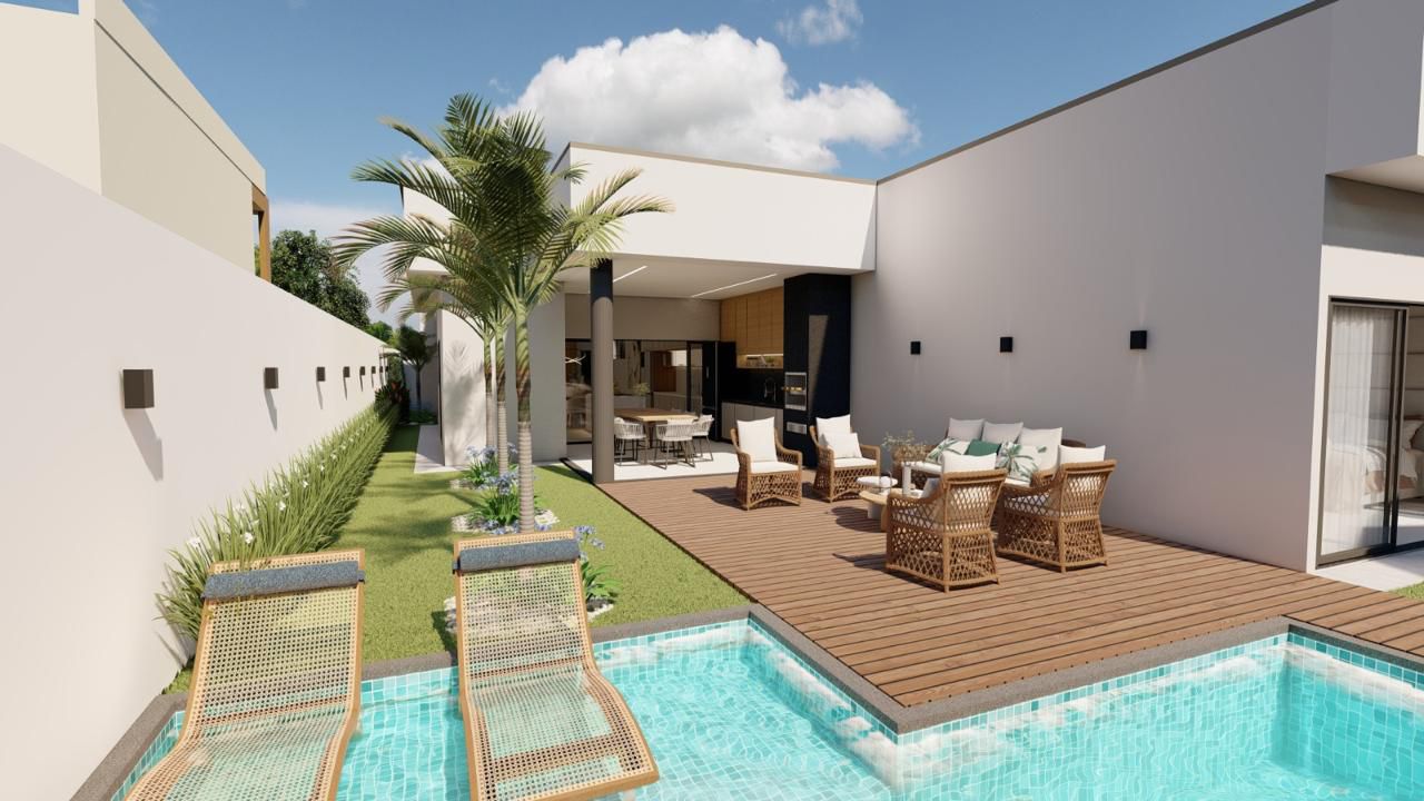 Casa Nova com Piscina no Jardim Atlântico - 3 Suítes e Garagem para 4 Carros