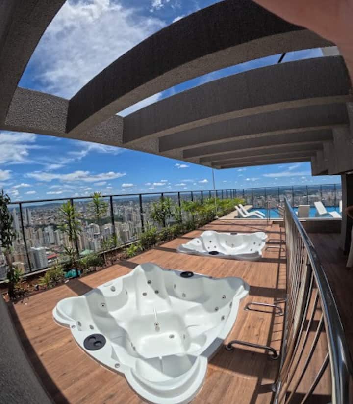 Flat para venda ou aluguel / mobiliado / 1 vaga / predio novo / rooftop no 38º / jacuzzi / piscina